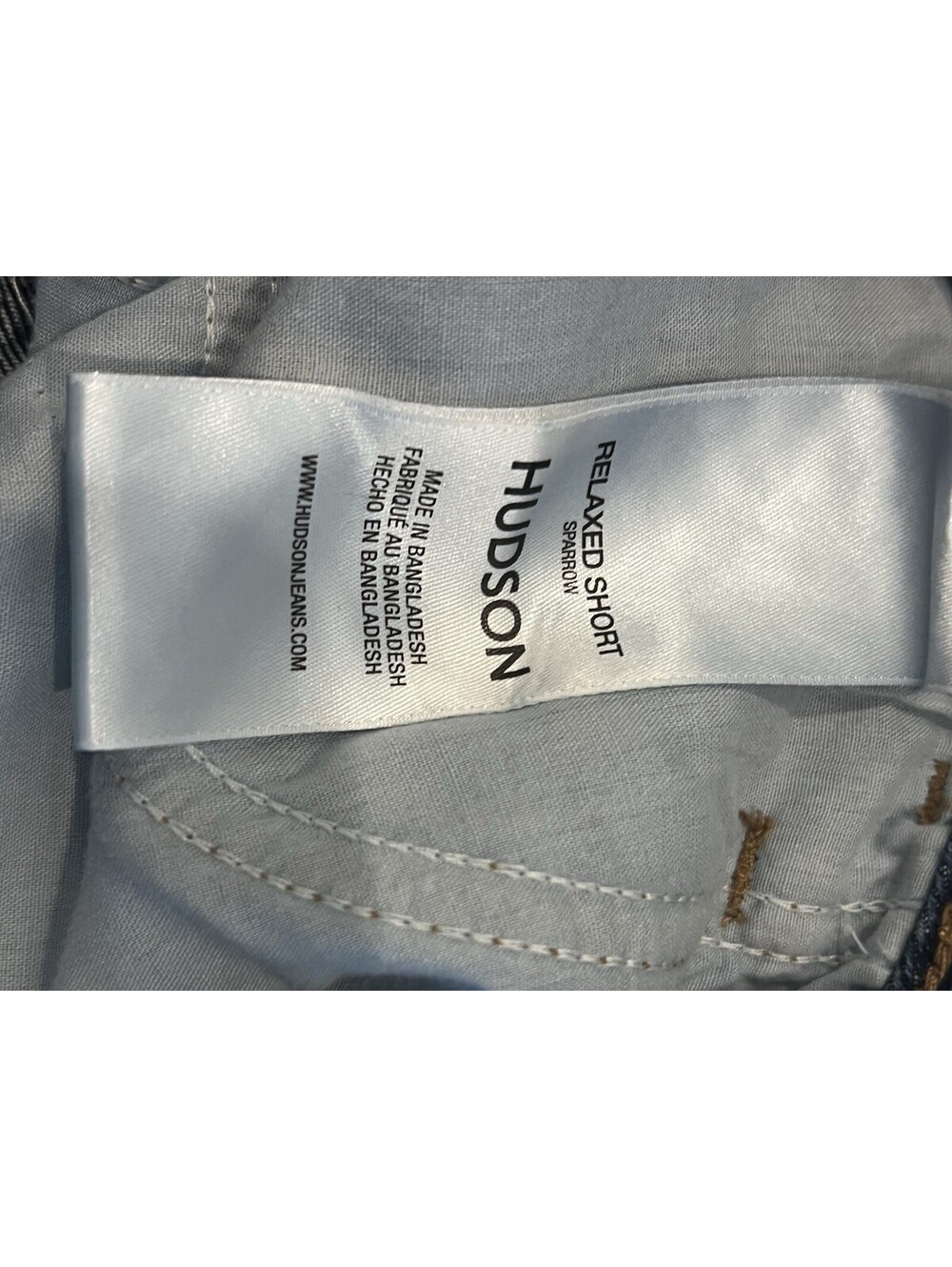 $135 New Hudson 5” Relaxed Raw Hem Denim Shorts Sparrow Size 27 - Picture 8 of 11